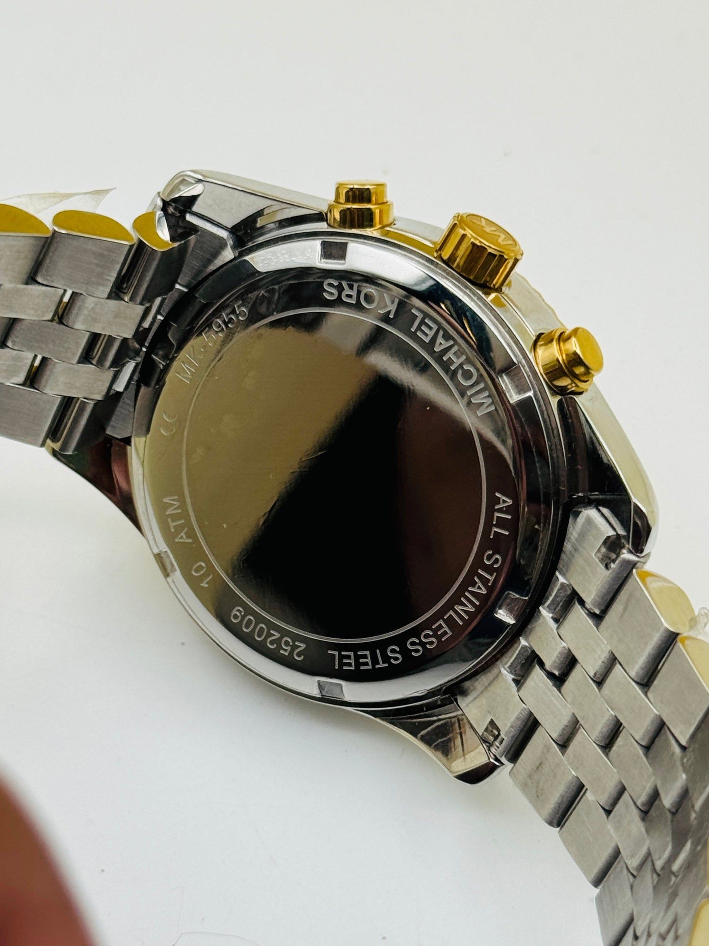 Michael Kors Women’s Chronograph Quartz Two-tone Stainless Steel Silver Dial 38mm Watch MK5955