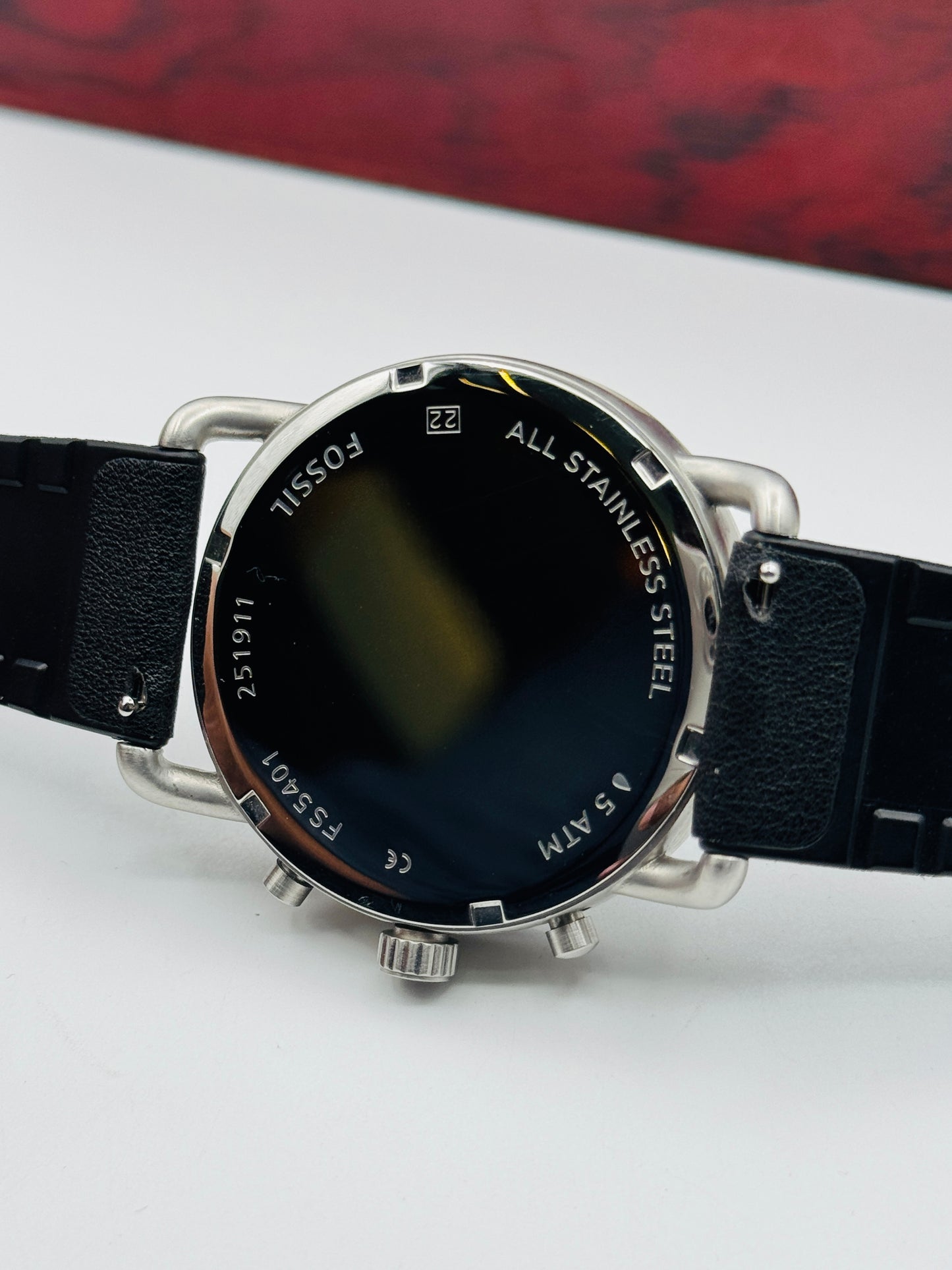 Fossil Commuter Brown Leather Strap Blue Dial Chronograph Quartz Watch for Gents - FS5401