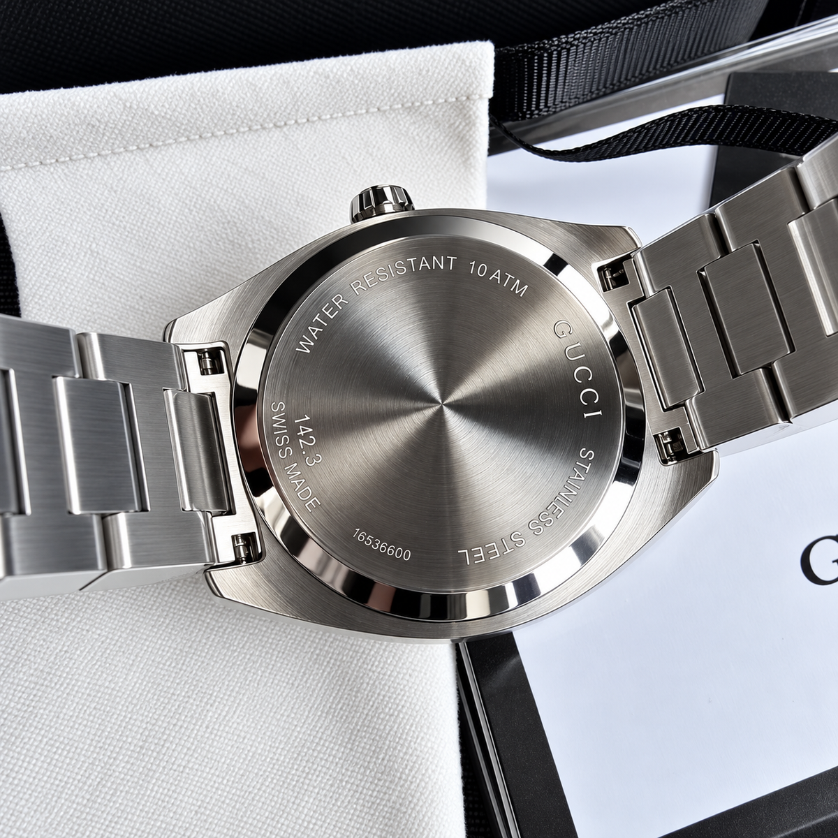 Gucci GG2570 Silver Stainless Steel Blue Dial Quartz Watch for Gents - YA142314