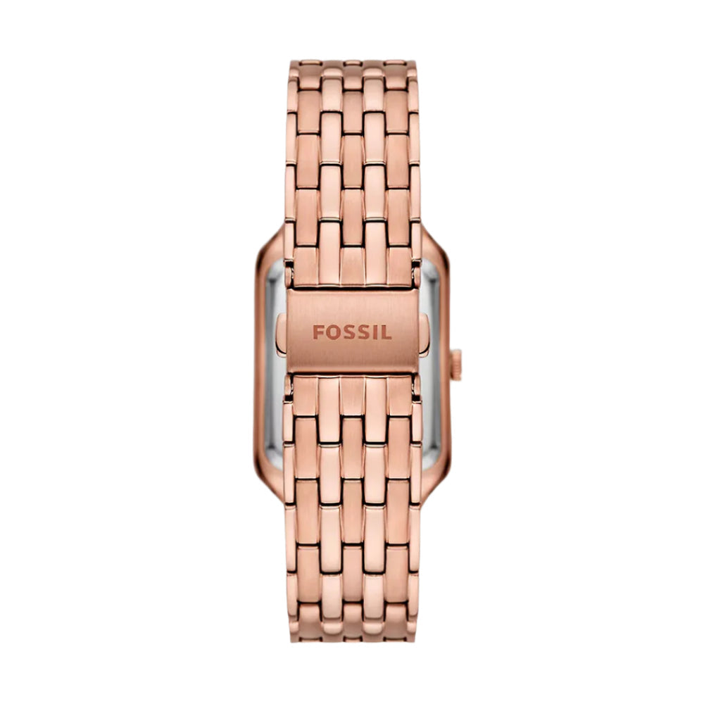 Fossil Rose Gold Stainless Steel Brown Dial Quartz Watch for Ladies - ES-5323