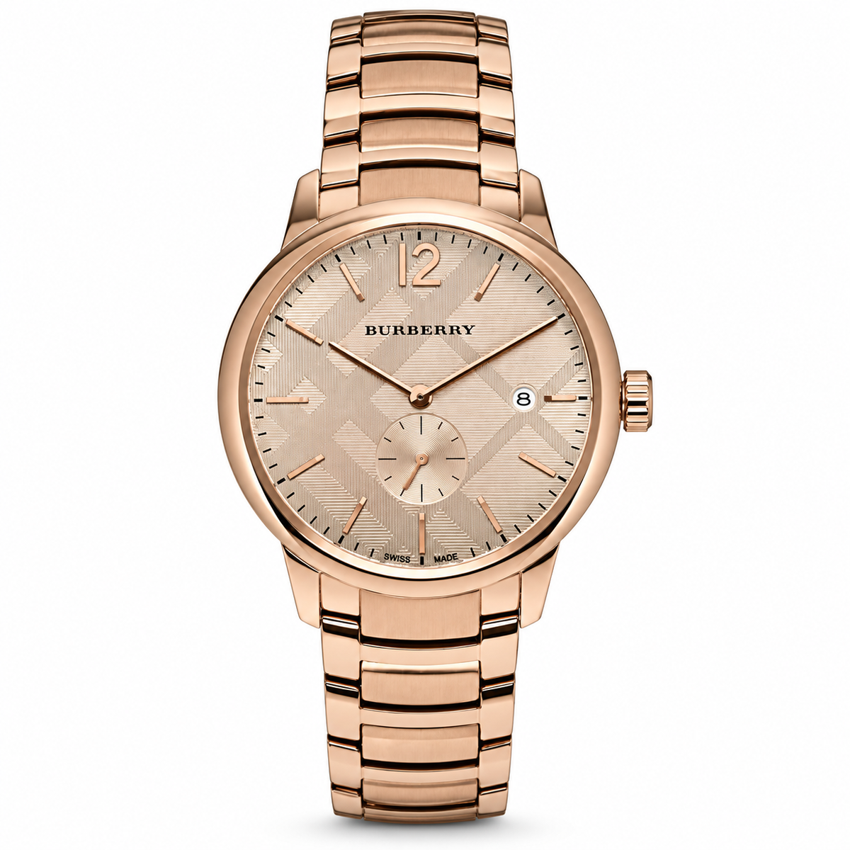 Burberry The Classic Rose gold Stainless Steel Rose Gold Dial Quartz Watch for Gents - BU10013