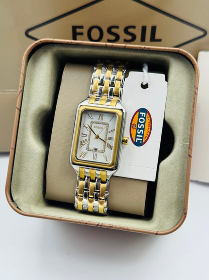 Fossil Raquel Two-tone Stainless Steel Mother Of Pearl Dial Quartz Watch for Ladies - ES5305 (Pre-Owned)