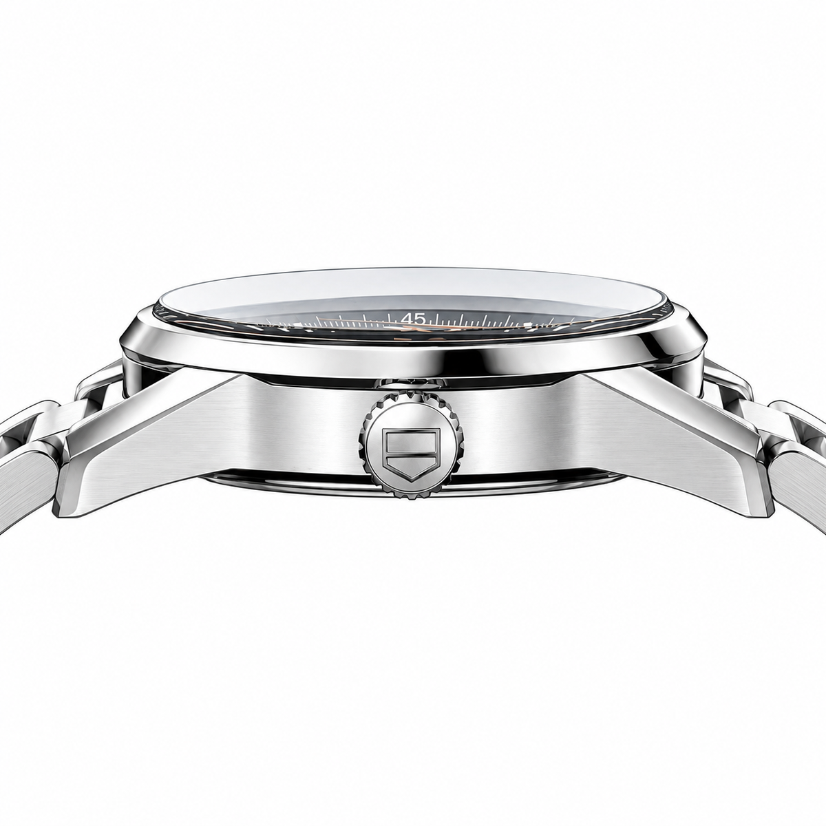 Tag Heuer Carrera Calibre 5 Silver Stainless Steel Black Dial Automatic Watch for Gents - WAR201CBA0723