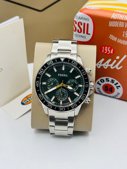 Fossil BQ-2492 Bannon Multifunction Stainless Steel Watch Mens 44mm (Like New)