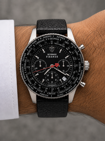 Firenz Detomaso World-Timer Original Watch Fot Mens Lot Import 40mm Quartz (Pre-Owned)