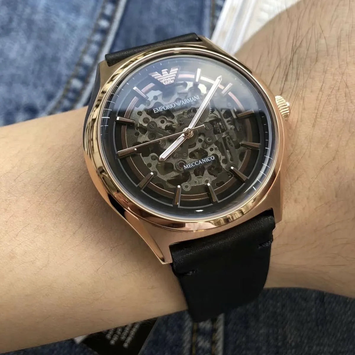 Original Emporio Armani Watch For Men Zeta AR60004 Meccanico