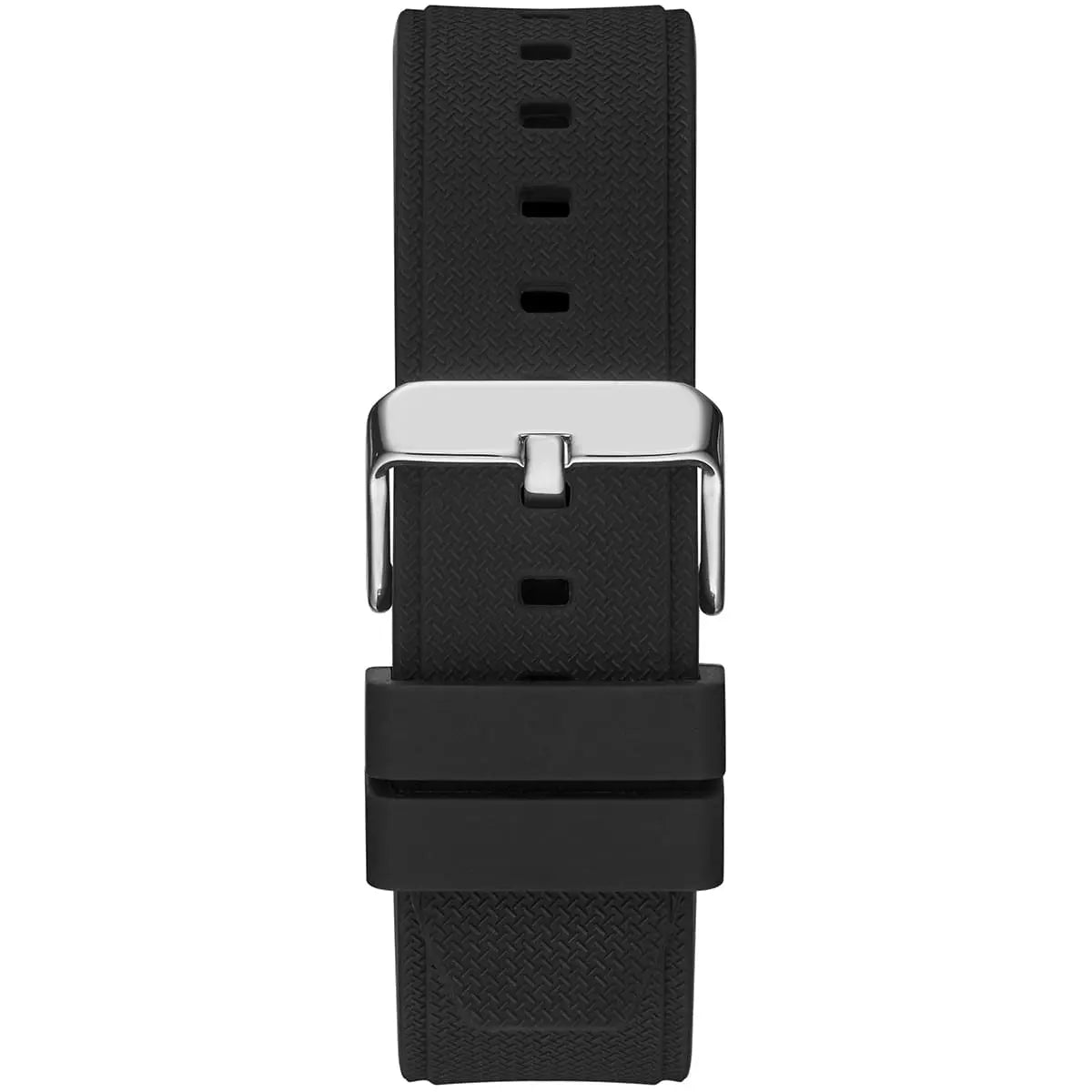 Guess Third Gear Black Silicone Strap Black Dial Chronograph Quartz Watch for Gents -GW0499G3