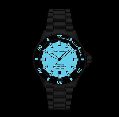 Original Emporio Armani Watch For Men Sea Explorer AR60083 AUTOMATIC-SEA-EXPLORER-DIVER’S-200M