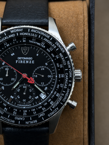 Firenz Detomaso World-Timer Original Watch Fot Mens Lot Import 40mm Quartz (Pre-Owned)