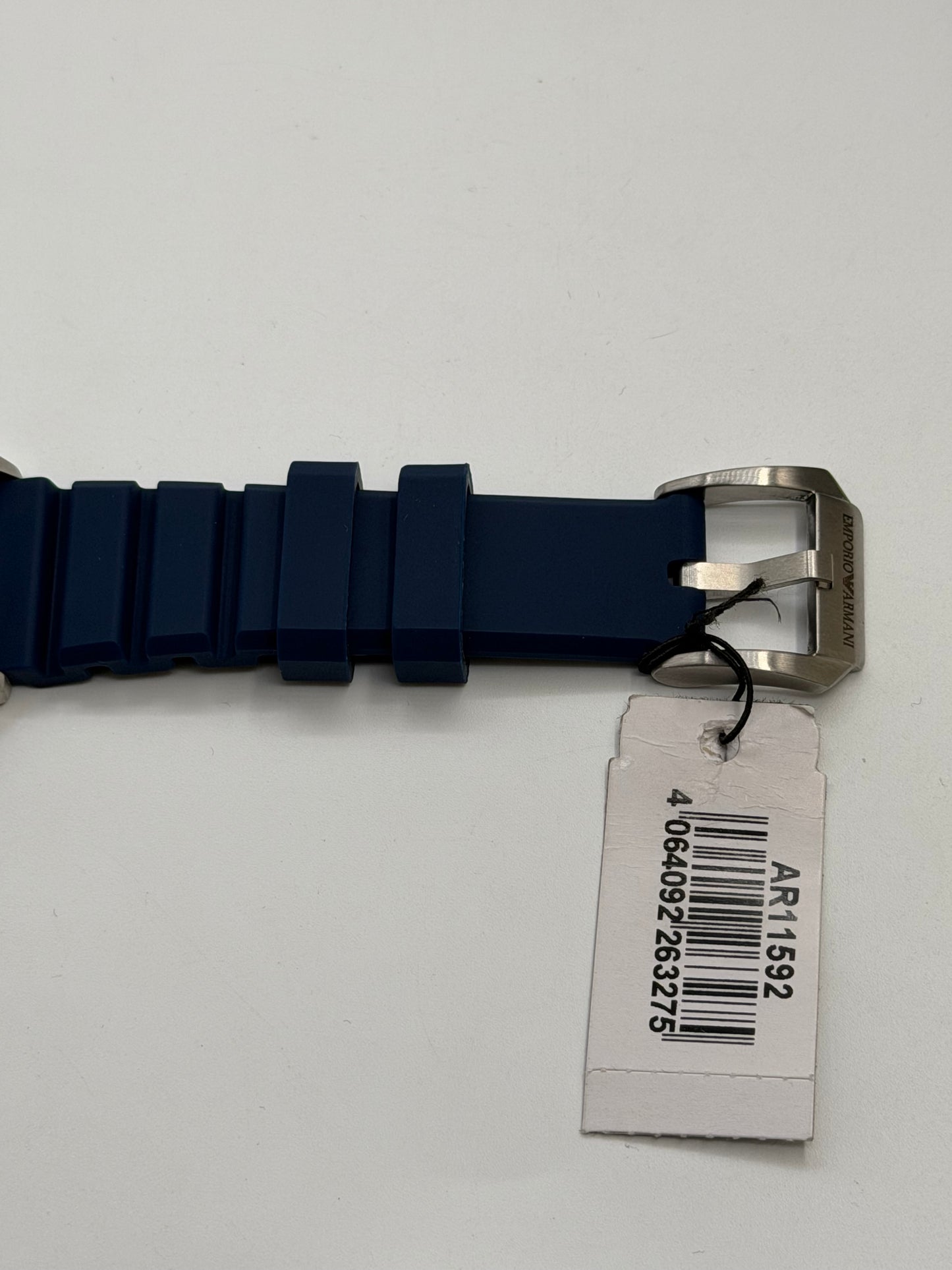 Emporio Armani Men’s Quartz Blue Silicone Strap Blue Dial 42mm Watch AR11592