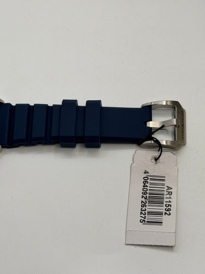 Emporio Armani Men’s Quartz Blue Silicone Strap Blue Dial 42mm Watch AR11592