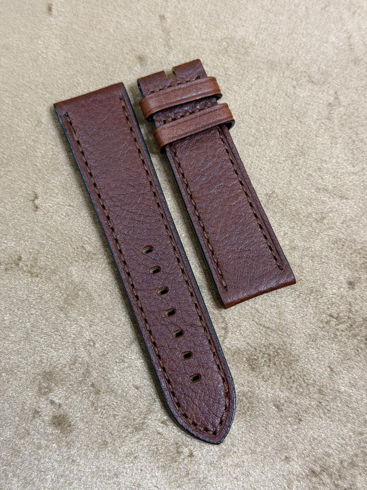 Evis Italy Geninue Leather Straps 24mm Lot Import Brown