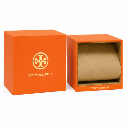 TORY BURCH ROBINSON WHITE DIAL TWO TONE STEEL STRAP WATCH FOR WOMEN - TBW1501