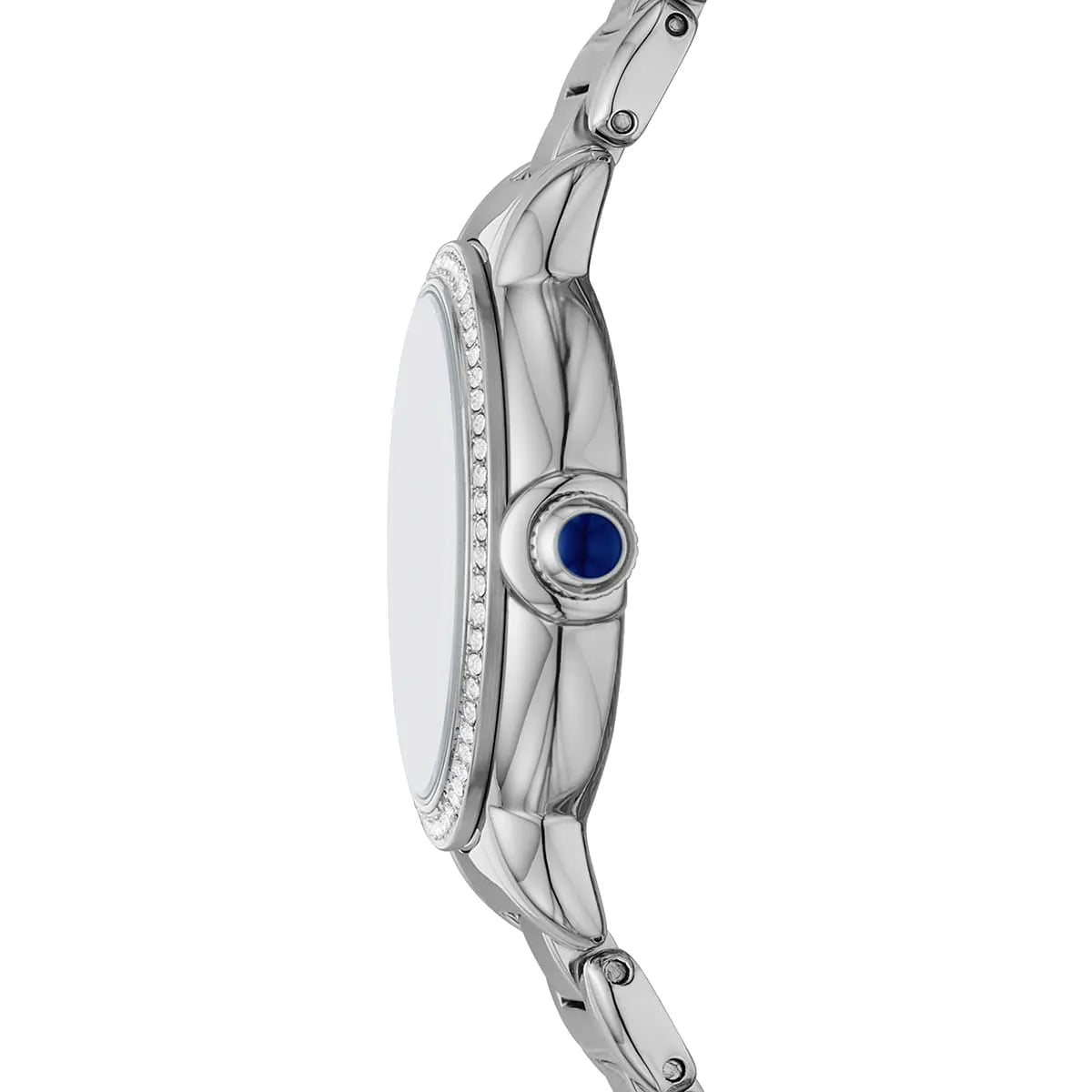 Original Emporio Armani Watch For Women Mia AR11630 With Blue dial , Featured with Crystals Moonphase decorated