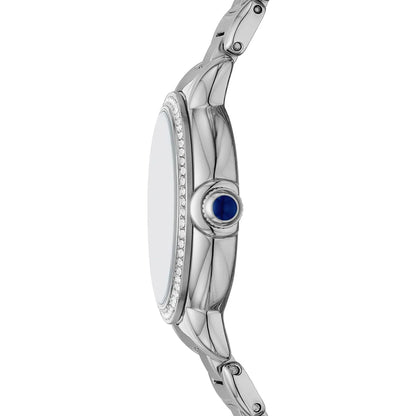 Original Emporio Armani Watch For Women Mia AR11630 With Blue dial , Featured with Crystals Moonphase decorated