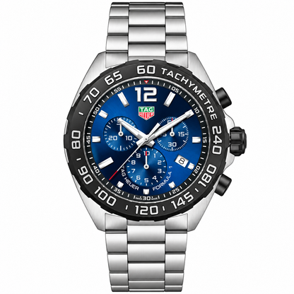 Tag Heuer Formula 1 Silver Stainless Steel Blue Dial Chronograph Quartz Watch for Gents - CAZ101AV.BA0842