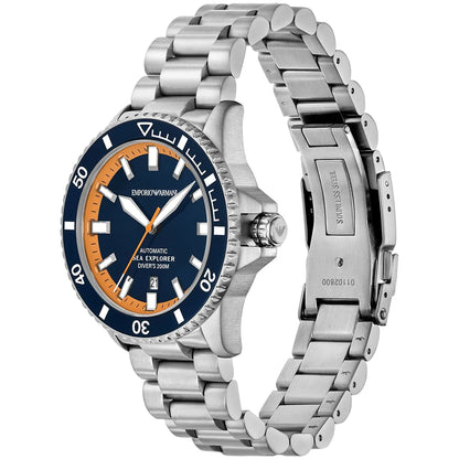 Original Emporio Armani Watch For Men Sea Explorer AR60090 AUTOMATIC-SEA-EXPLORER-DIVER’S-200M