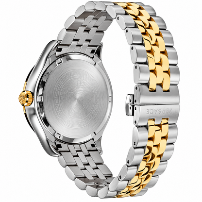 Versace Helenium-Vk Two-tone Stainless Steel Blue Dial Quartz Watch for Gents - VEVK00520