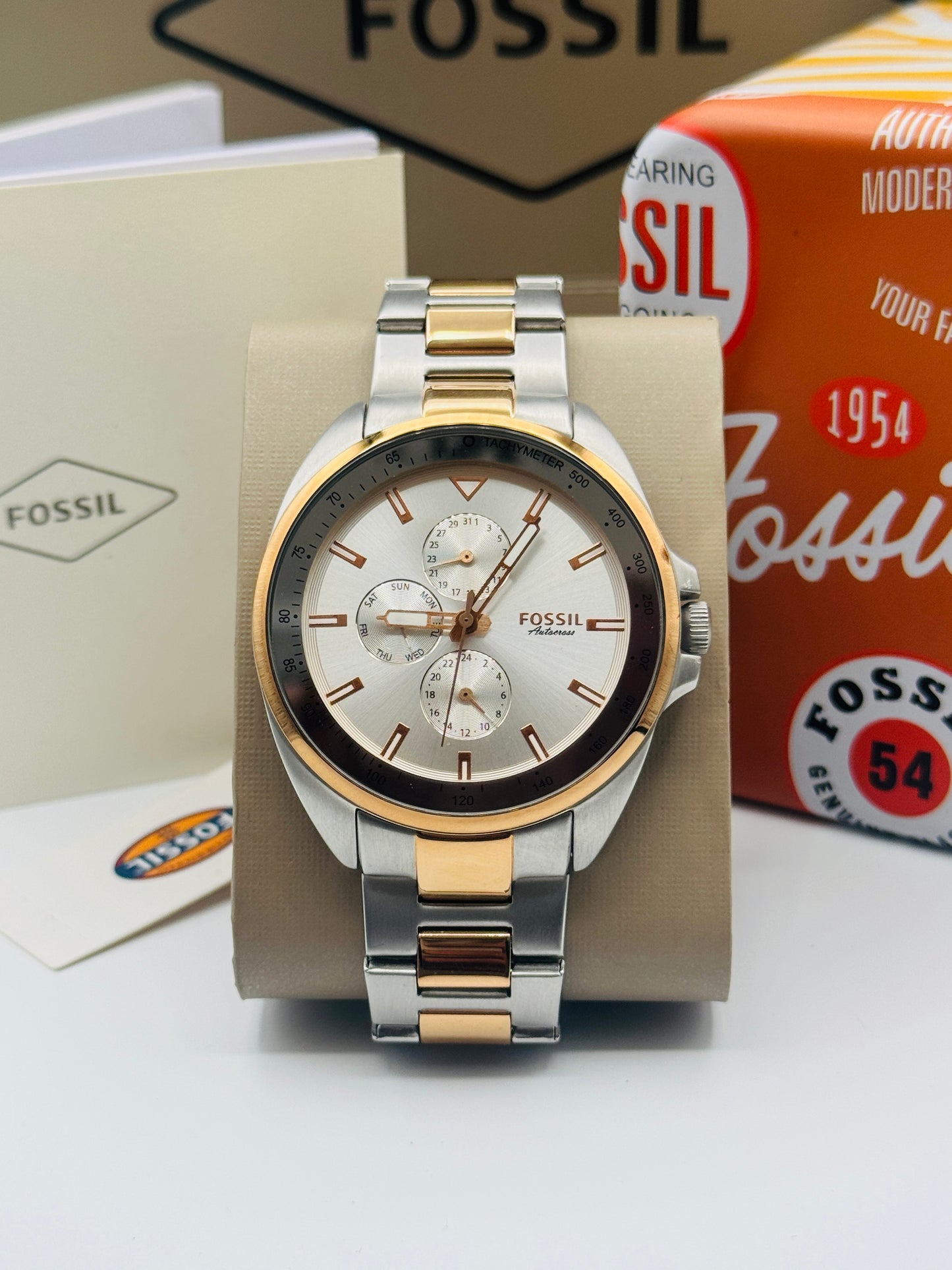 Fossil Autocross BQ-2642 Original Multifunction Watch 44mm (Pre-Owned)