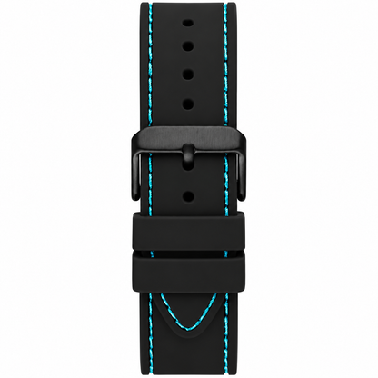 Guess Odyssey Black Silicone Strap Black Dial Quartz Watch for Gents - W1108G5