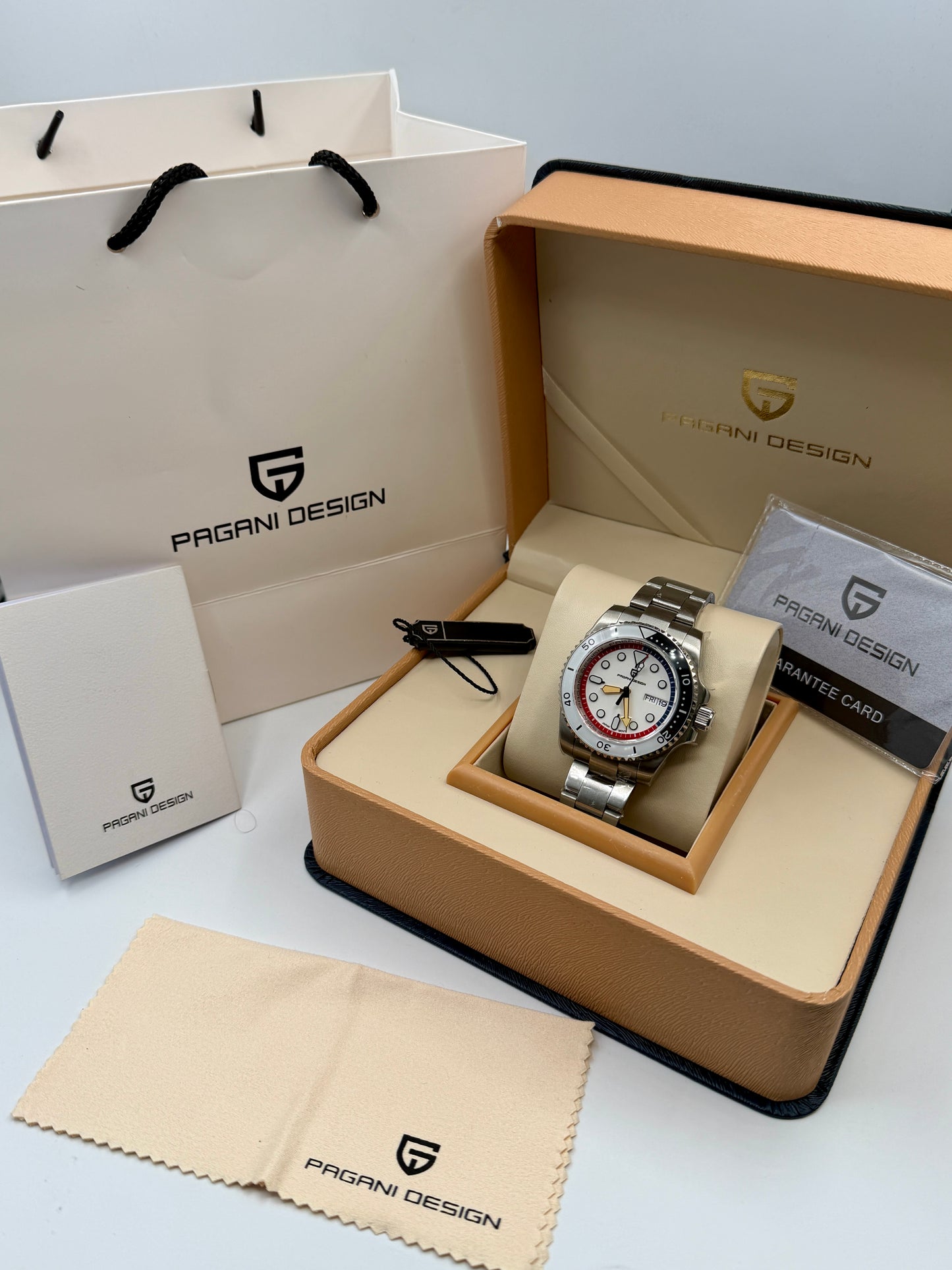 Pagani Design Silver Stainless Steel White Dial Automatic Watch for Gents - PD-1726 40mm