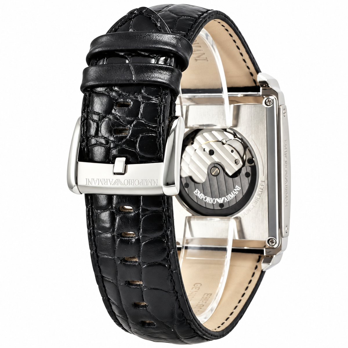 Emporio Armani Meccanico Leather Strap Automatic Men's Watch AR4203