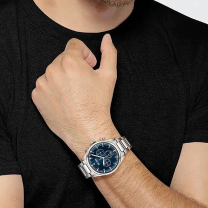 Hugo Boss Men’s Quartz Stainless Steel Black Dial 46mm Watch 1513867