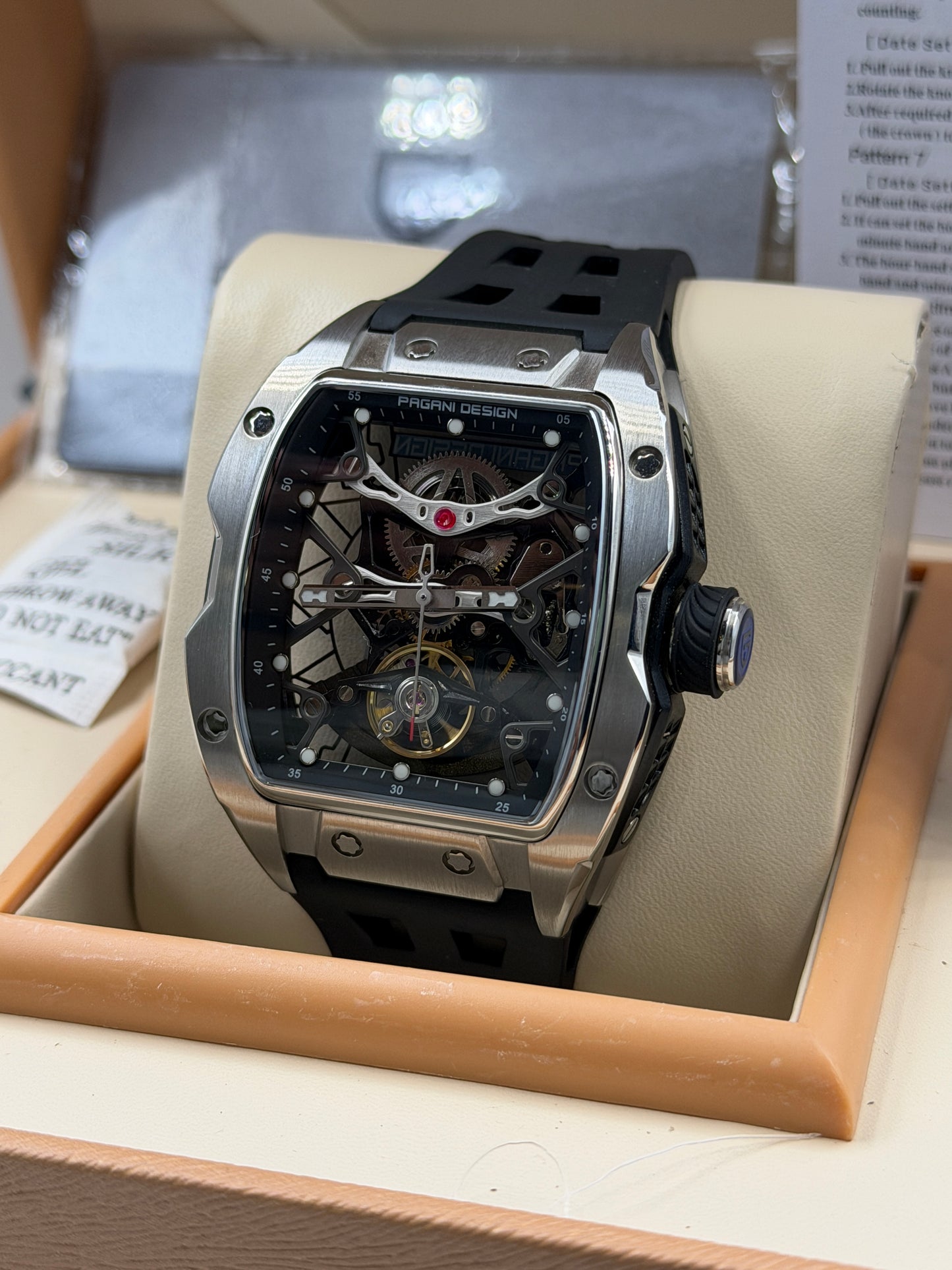 Pagani Design Skeleton Original Mens Watch 45mm Automatic