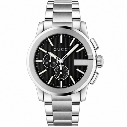 Gucci G-Chrono Two-tone Stainless Steel Black Dial Chronograph Quartz Watch for Gents - YA101204