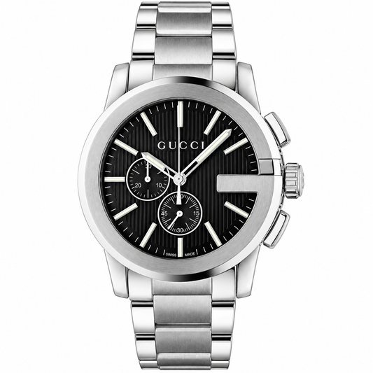 Gucci G-Chrono Two-tone Stainless Steel Black Dial Chronograph Quartz Watch for Gents - YA101204