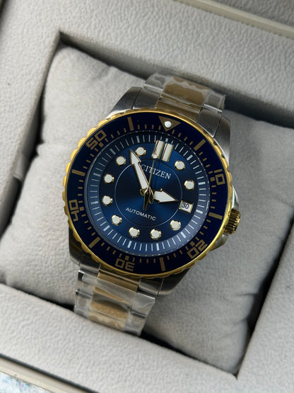 Citizen NJ0174-82L Automatic Sport Two-Tone Steel Blue Dial Men's Watch