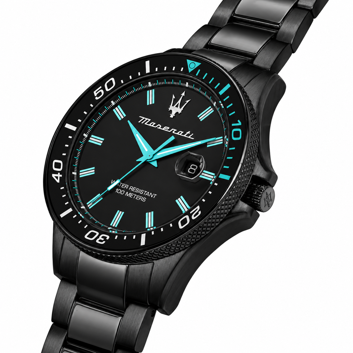 Original Maserati Watch For Men Sfida R8853144001 With Black Dial (PRE-OWNED)