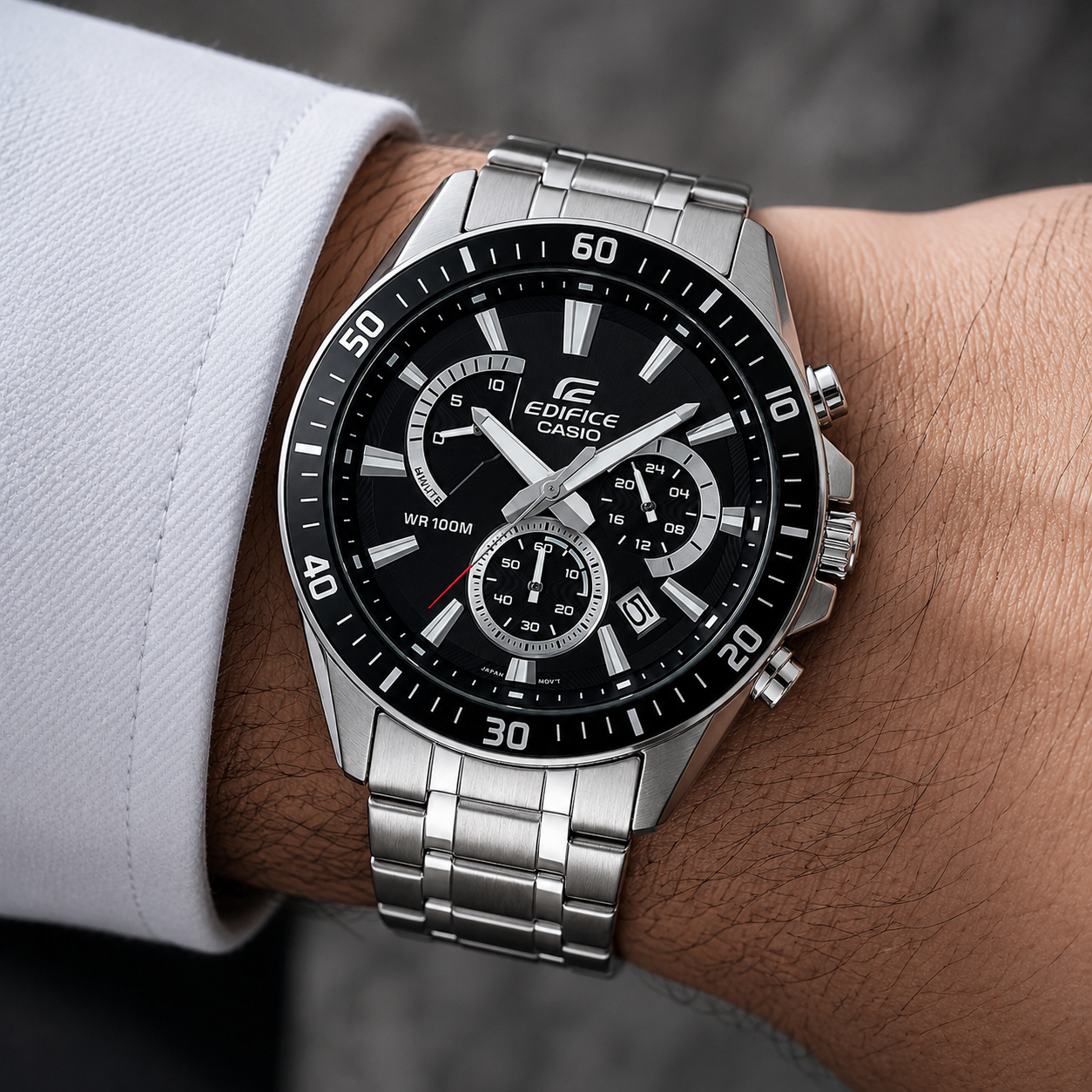 Casio Edifice Watch – EFR-552D-1AVUDF Original Watch Mens 47mm Quartz