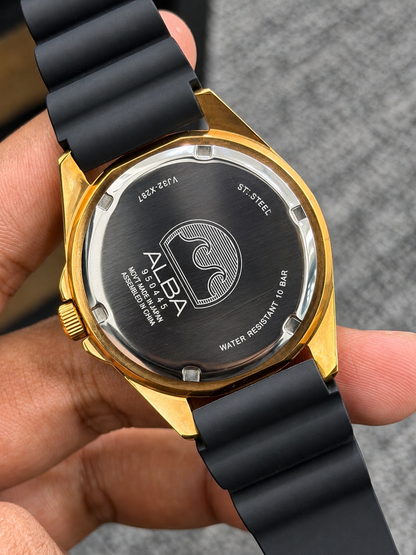 Original Alba Watch For Men Active AG8K20X1 With Brown Dial Rubber Belt with Black Color