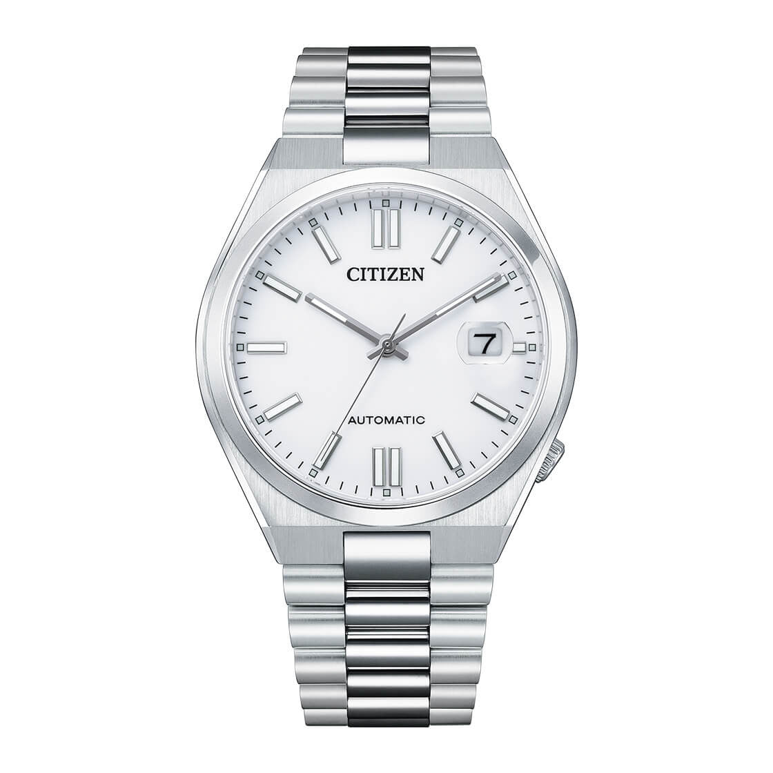 Citizen Tsuyosa Silver Stainless Steel White Dial Automatic Watch for Gents - NJ015081A