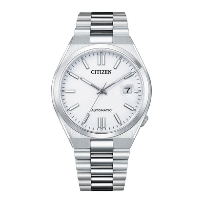 Citizen Tsuyosa Silver Stainless Steel White Dial Automatic Watch for Gents - NJ015081A