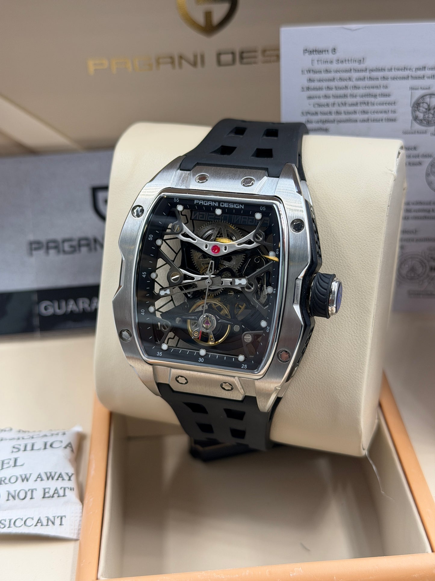Pagani Design Skeleton Original Mens Watch 45mm Automatic