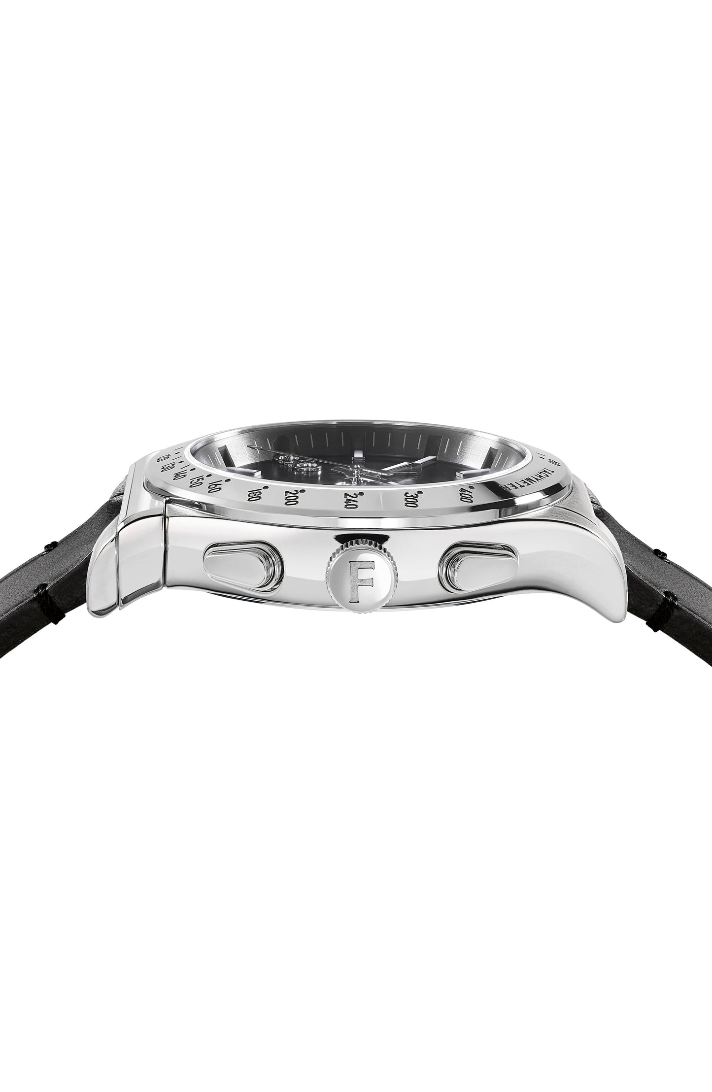 Salvatore Ferragamo 1927 Chrono Analog Black Dial Black Leather Strap Watch For Men Sfkz00123