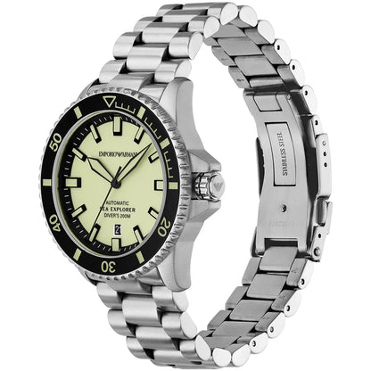 Original Emporio Armani Watch For Men Sea Explorer AR60083 AUTOMATIC-SEA-EXPLORER-DIVER’S-200M