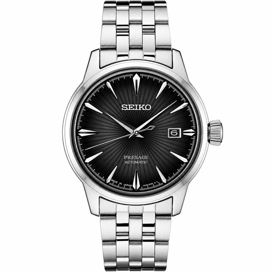 Seiko Men Presage Cocktail Time Black Dial SRPE17J1 Automatic Watch 40.5mm New