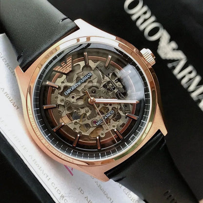 Original Emporio Armani Watch For Men Zeta AR60004 Meccanico