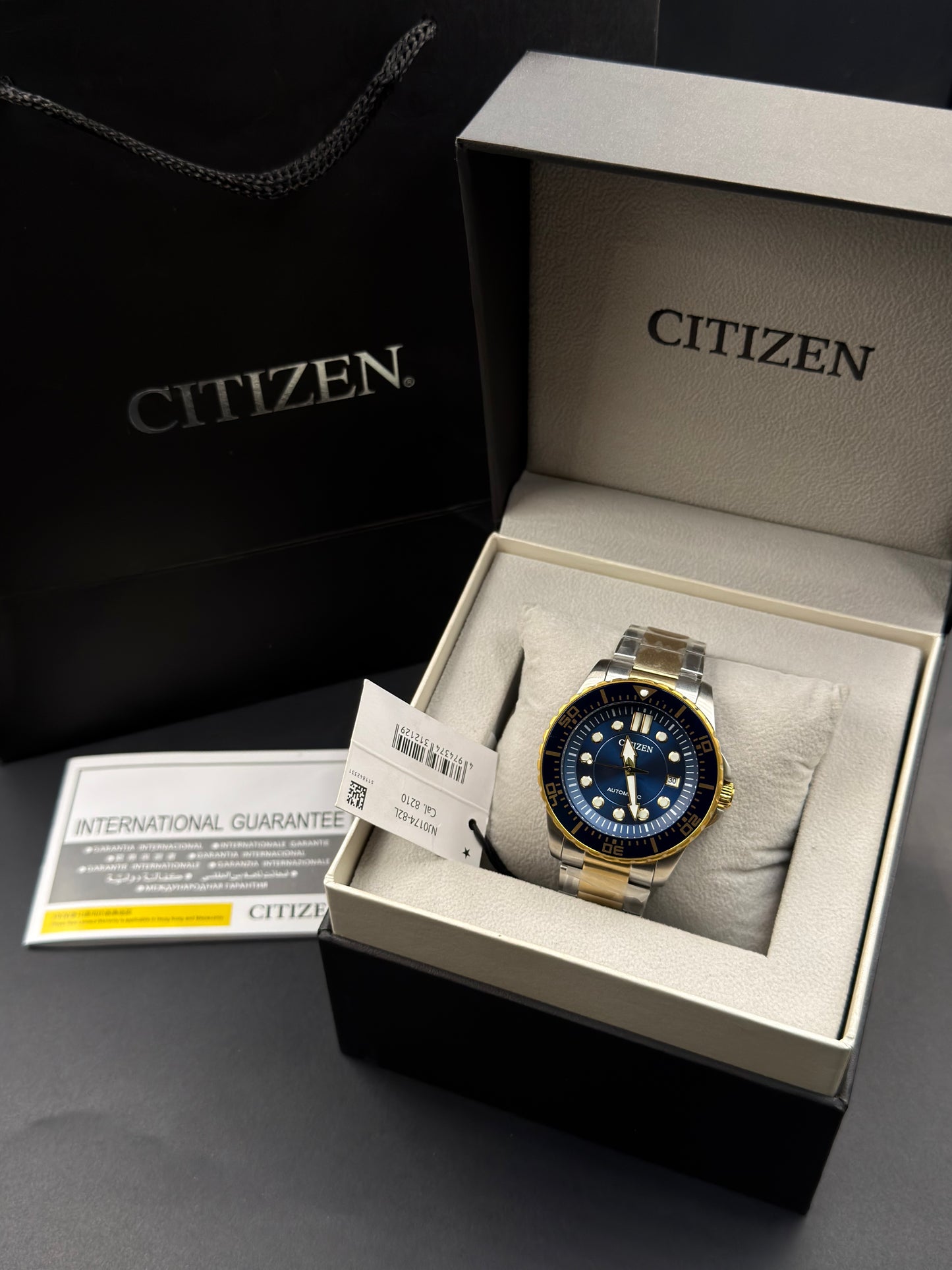 Citizen NJ0174-82L Automatic Sport Two-Tone Steel Blue Dial Men's Watch