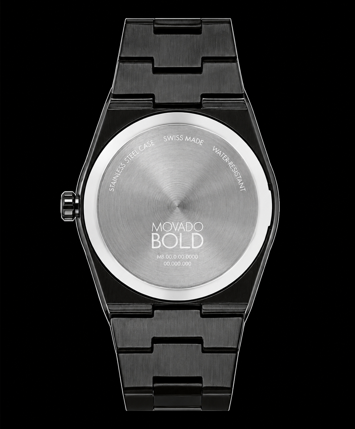 Movado Black Stainless Steel Grey Dial Quartz Watch for Gents - Movado 3601224