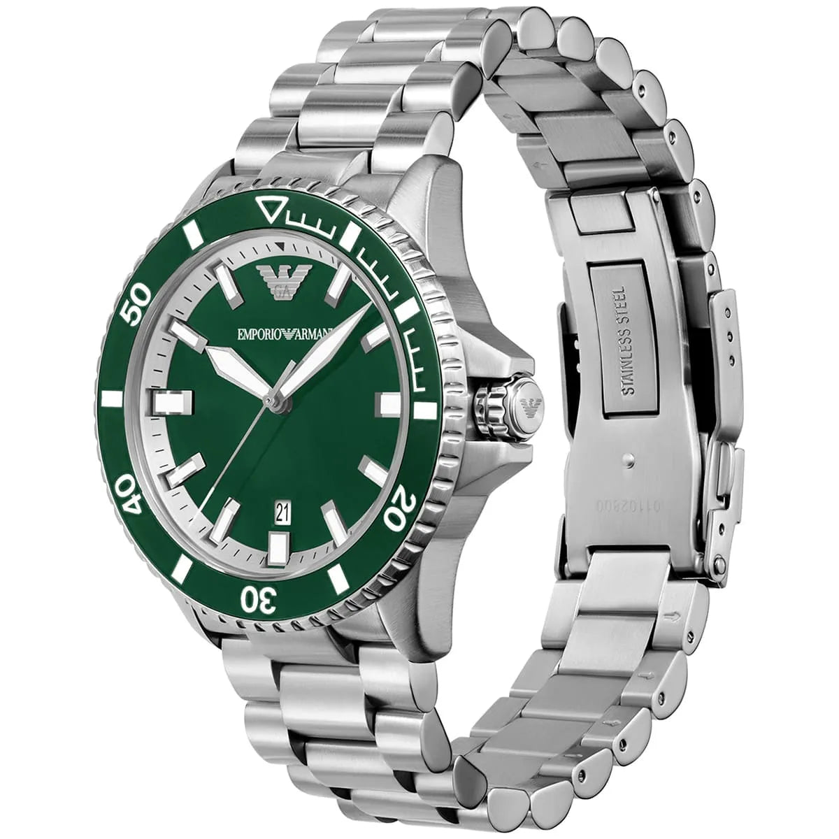 Original Emporio Armani Watch For Men Sea Explorer AR60088 AUTOMATIC-SEA-EXPLORER-DIVER’S-200M