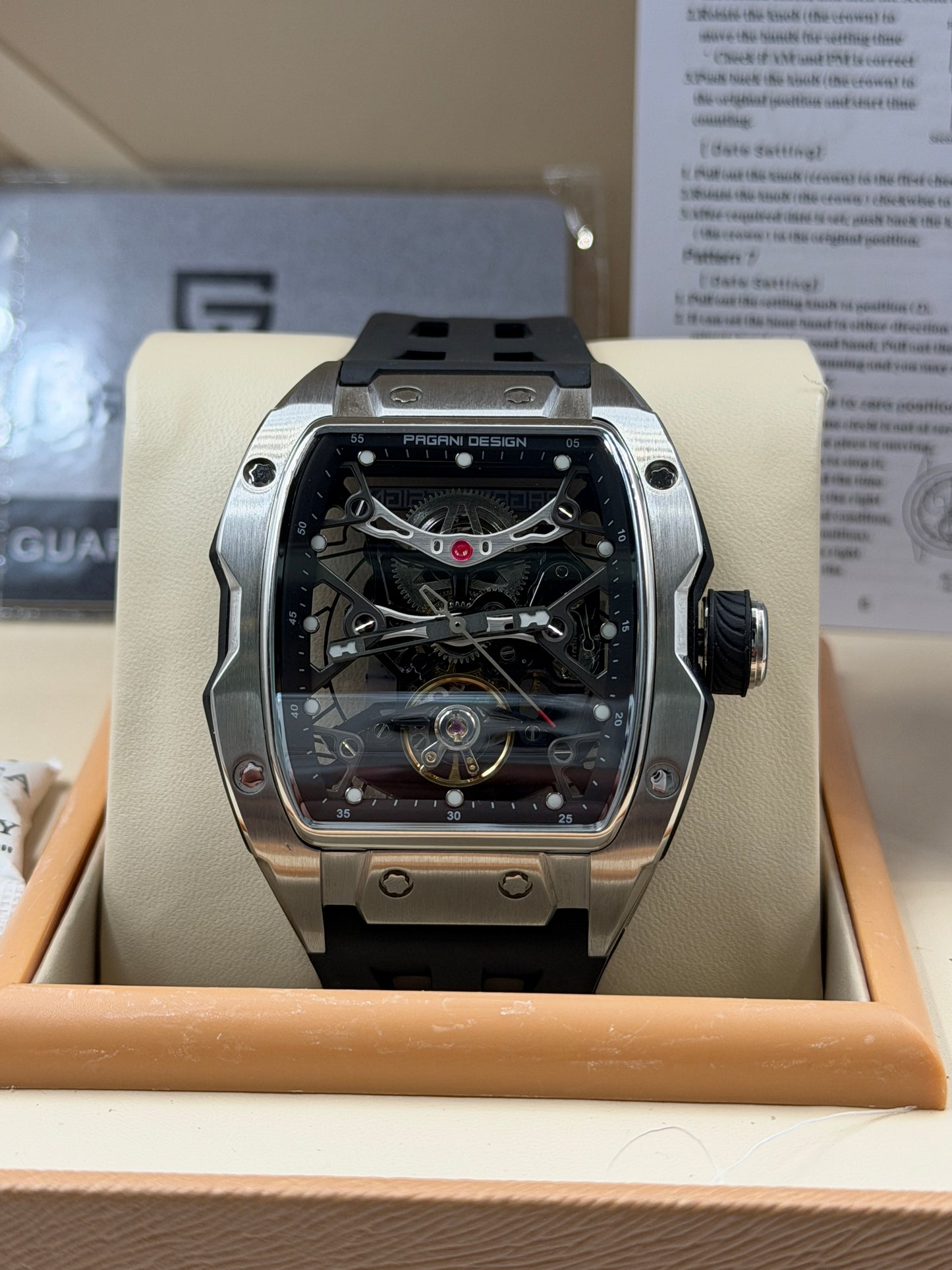 Pagani Design Skeleton Original Mens Watch 45mm Automatic