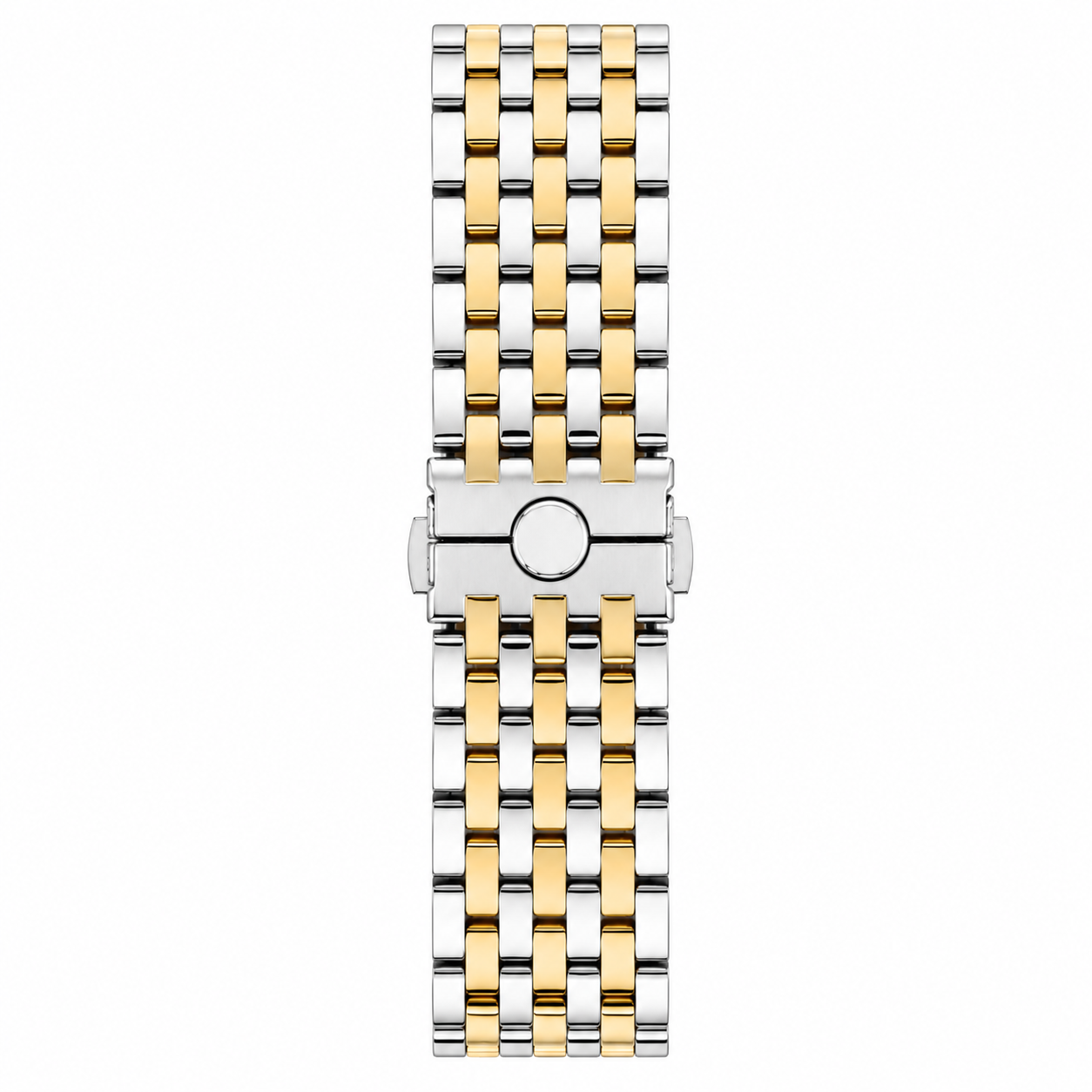TORY BURCH ROBINSON WHITE DIAL TWO TONE STEEL STRAP WATCH FOR WOMEN - TBW1501