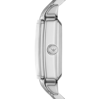 EMPORIO ARMANI Diego Silver Stainless Steel Black Dial Automatic Watch for Gents - A60057