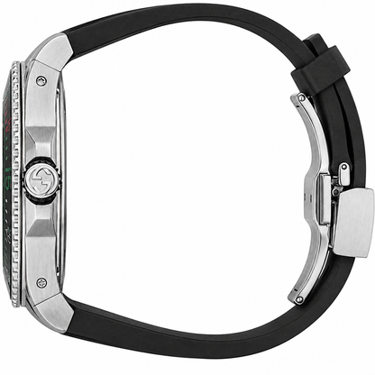 Gucci Dive 45mm Stainless Steel Case with Black Rubber Strap Men's Wristwatch (YA136217)