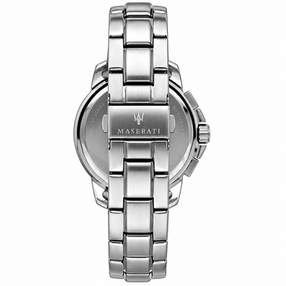 Maserati Successo Silver Stainless Steel Green Dial Quartz Watch for Gents - R8873621017 (PRE-OWNED)