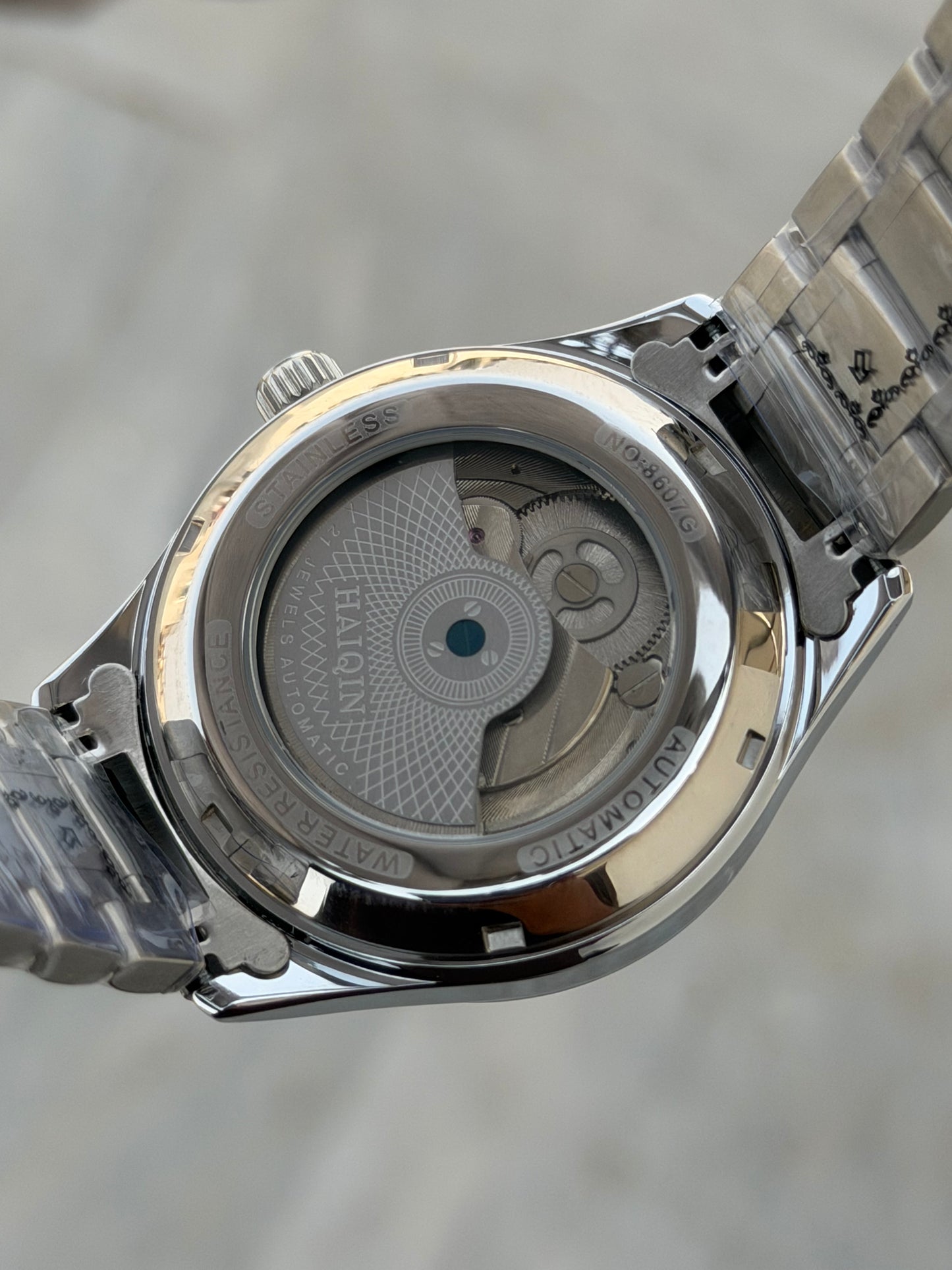 Haiqin Original Moonphrase Watch Mens Automatic 43mm
